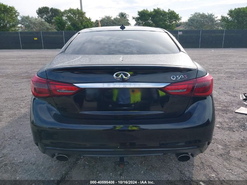 2019 Infiniti Q50 3.0T Red Sport 400 VIN: JN1FV7APXKM780152 Lot: 40595408