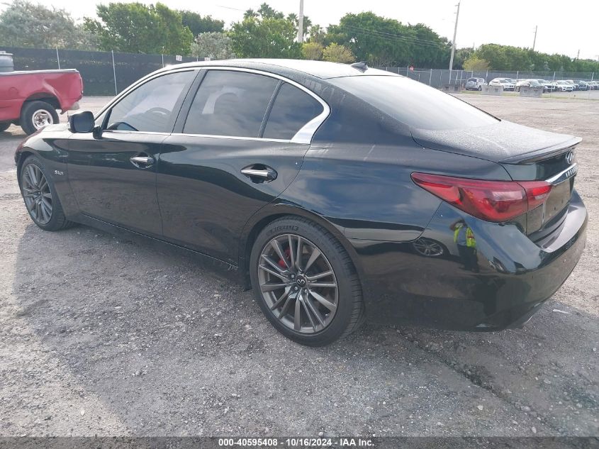 2019 Infiniti Q50 3.0T Red Sport 400 VIN: JN1FV7APXKM780152 Lot: 40595408