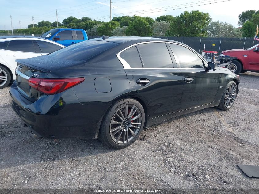 2019 Infiniti Q50 3.0T Red Sport 400 VIN: JN1FV7APXKM780152 Lot: 40595408