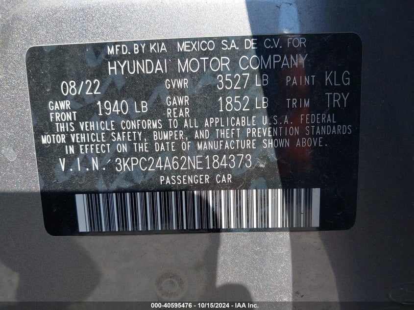 2022 HYUNDAI ACCENT SE - 3KPC24A62NE184373