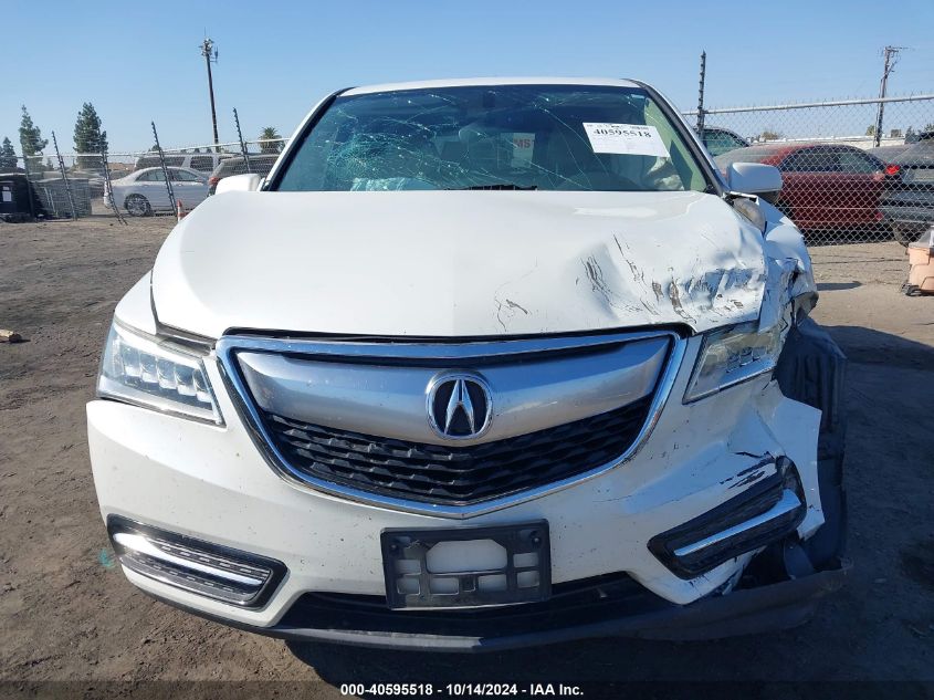 2014 Acura Mdx VIN: 5FRYD4H24EB050167 Lot: 40595518