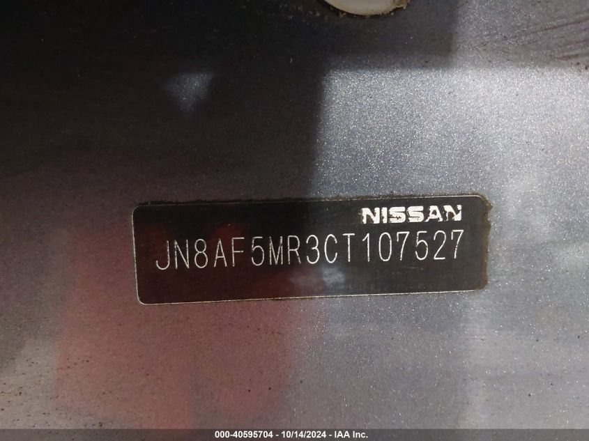 2012 Nissan Juke Sl VIN: JN8AF5MR3CT107527 Lot: 40595704