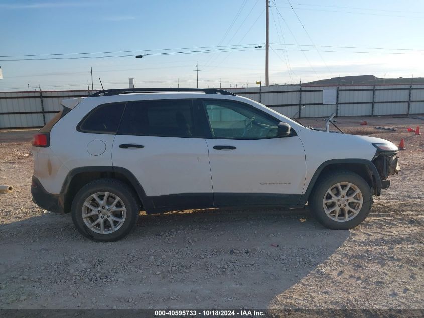 2016 Jeep Cherokee Sport VIN: 1C4PJMAB3GW205564 Lot: 40595733