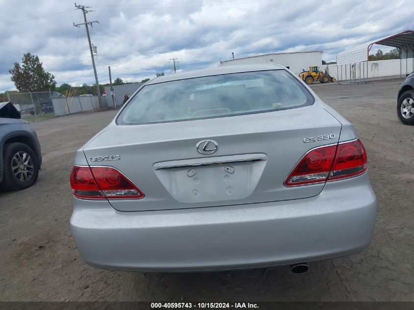 2006 Lexus Es 330 VIN: JTHBA30G365163224 Lot: 40595743