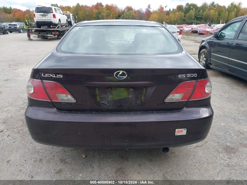 2003 Lexus Es 300 VIN: JTHBF30G930140945 Lot: 40595902