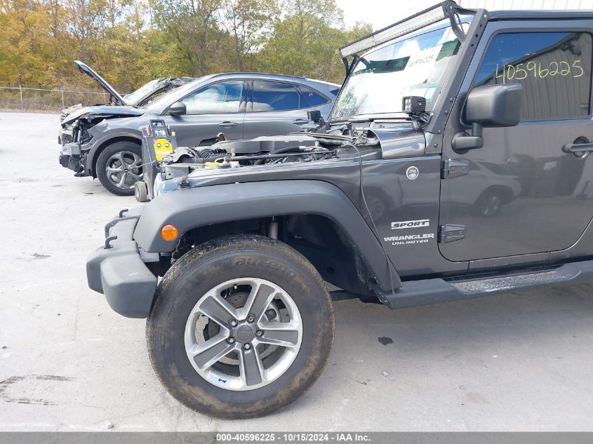 2016 Jeep Wrangler Unlimited Sport VIN: 1C4HJWDG1GL311391 Lot: 40596225