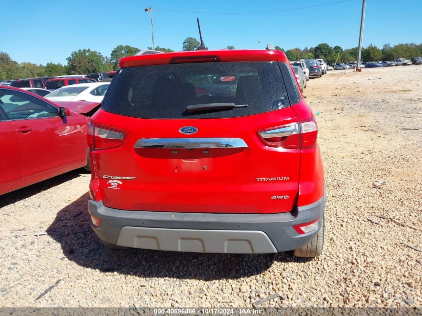 2019 Ford Ecosport Titanium VIN: MAJ6S3KL4KC279604 Lot: 40596486