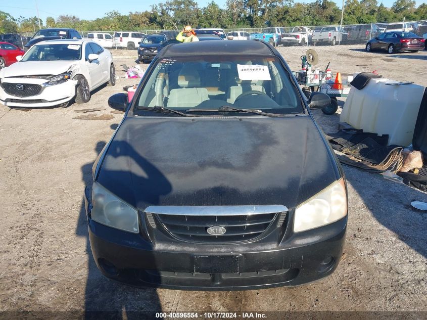 2006 Kia Spectra Ex/Lx/Sx VIN: KNAFE121965343552 Lot: 40596554