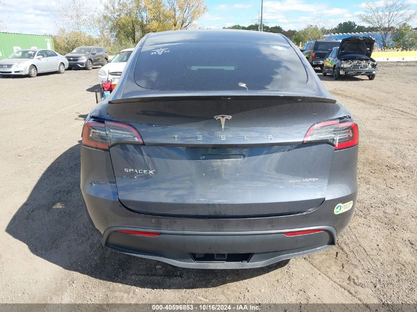 2022 Tesla Model Y Long Range Dual Motor All-Wheel Drive VIN: 7SAYGDEE4NA008041 Lot: 40596853