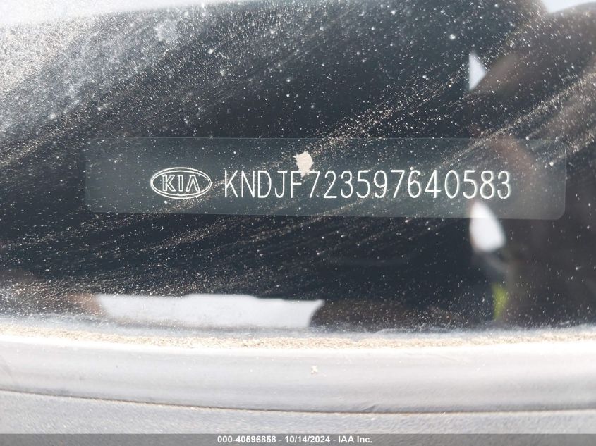 2009 Kia Sportage Lx V6 VIN: KNDJF723597640583 Lot: 40596858