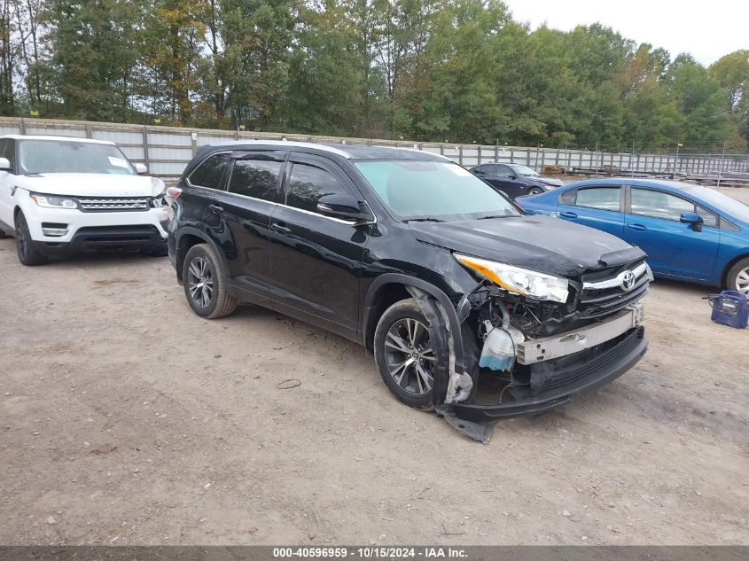 2016 Toyota Highlander Xle V6 VIN: 5TDJKRFH2GS236172 Lot: 40596959