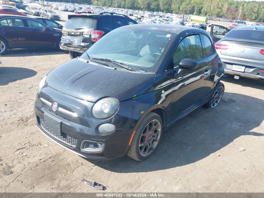 2013 Fiat 500 Sport Cattiva VIN: 3C3CFFBR0DT744575 Lot: 40597022