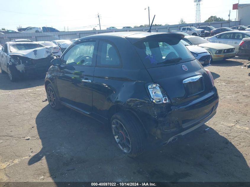 2013 Fiat 500 Sport Cattiva VIN: 3C3CFFBR0DT744575 Lot: 40597022