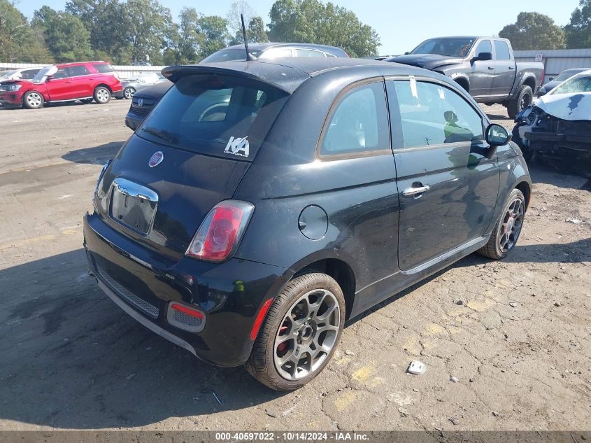 2013 Fiat 500 Sport Cattiva VIN: 3C3CFFBR0DT744575 Lot: 40597022