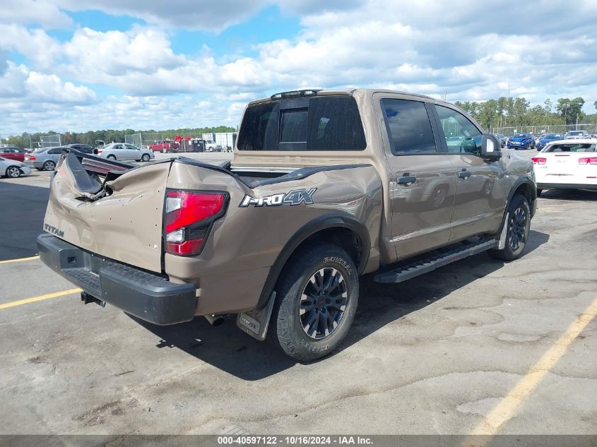 2021 Nissan Titan Pro-4X 4X4 VIN: 1N6AA1ED4MN531369 Lot: 40597122