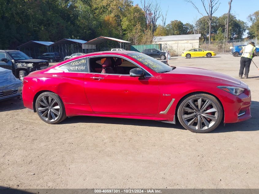 2018 Infiniti Q60 3.0T Red Sport 400 VIN: JN1FV7EL0JM631299 Lot: 40597301