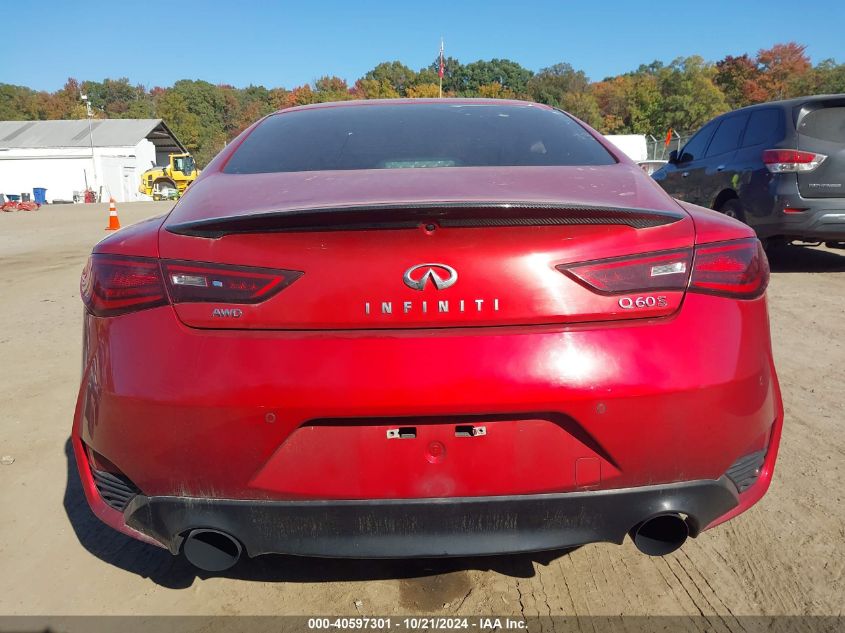 2018 Infiniti Q60 3.0T Red Sport 400 VIN: JN1FV7EL0JM631299 Lot: 40597301