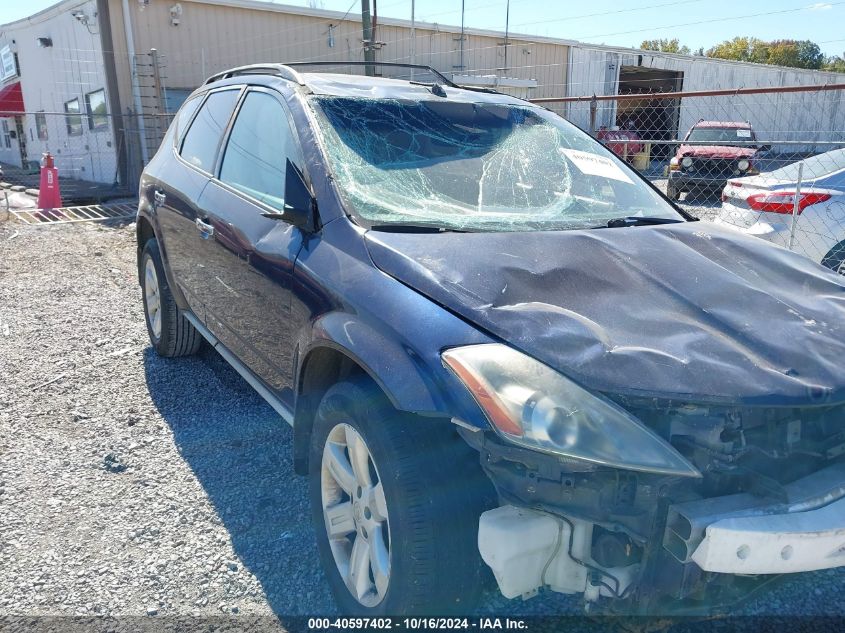 2006 Nissan Murano Sl VIN: JN8AZ08T06W424460 Lot: 40597402