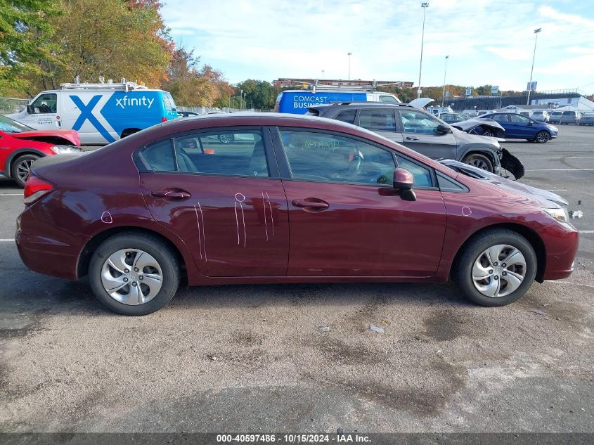 2013 Honda Civic Lx VIN: 19XFB2F50DE203356 Lot: 40597486