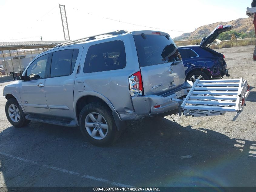 2008 Nissan Armada Se VIN: 5N1AA08DX8N624794 Lot: 40597574