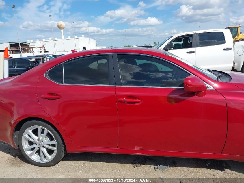 2007 Lexus Is 250 VIN: JTHBK262072052782 Lot: 40597653