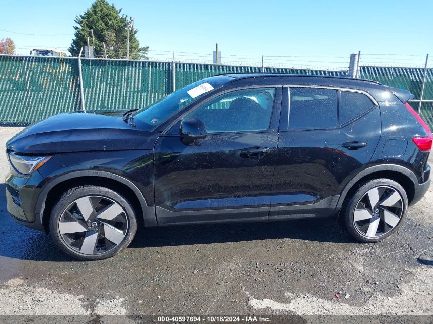 2023 Volvo Xc40 Recharge Pure Electric Twin Ultimate VIN: YV4ED3UM2P2086996 Lot: 40597694