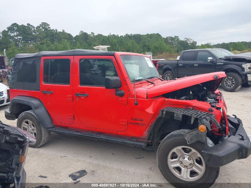 2016 Jeep Wrangler Unlimited Sport VIN: 1C4BJWDG8GL265452 Lot: 40597821