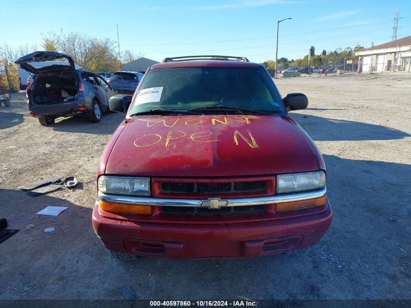 2002 Chevrolet Blazer Ls VIN: 1GNCS13W52K186744 Lot: 40597860