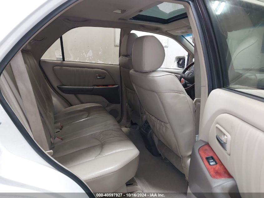 2002 Lexus Rx 300 VIN: JTJHF10U120291084 Lot: 40597927