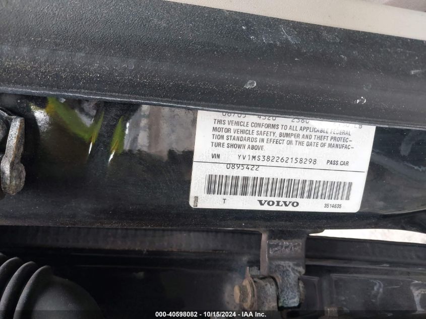 2006 Volvo S40 2.4I VIN: YV1MS382262158298 Lot: 40598082