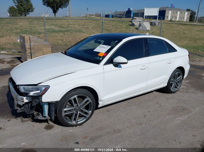 2018 Audi A3 2.0T Premium/2.0T Tech Premium VIN: WAUAUGFF3J1010947 Lot: 40598121