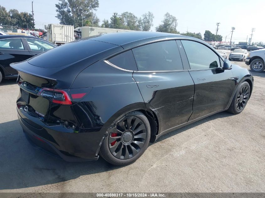 2021 Tesla Model Y Performance Dual Motor All-Wheel Drive VIN: 5YJYGDEFXMF099033 Lot: 40598317