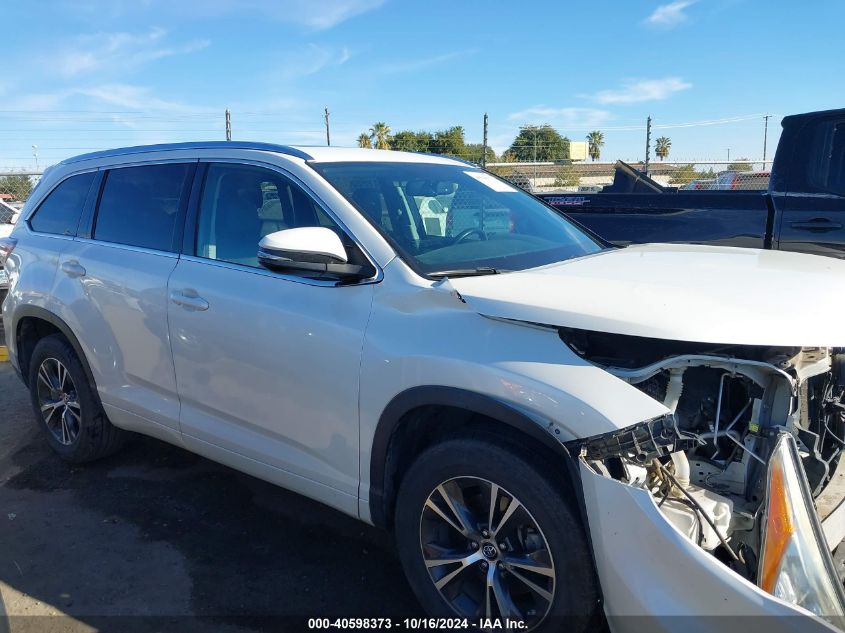 2016 Toyota Highlander Xle V6 VIN: 5TDKKRFH1GS185185 Lot: 40598373