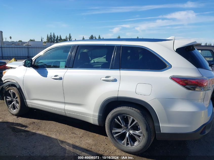 2016 Toyota Highlander Xle V6 VIN: 5TDKKRFH1GS185185 Lot: 40598373