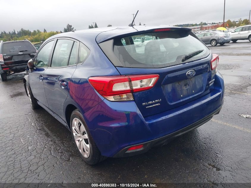 2017 Subaru Impreza 2.0I VIN: 4S3GTAA62H3739704 Lot: 40598383