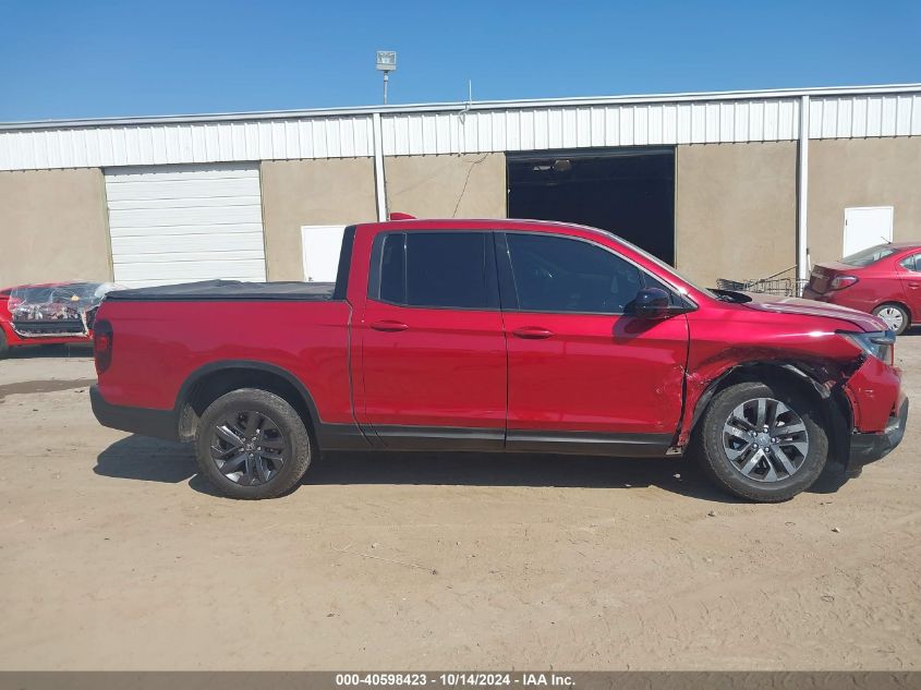 2021 Honda Ridgeline Awd Sport VIN: 5FPYK3F12MB015919 Lot: 40598423