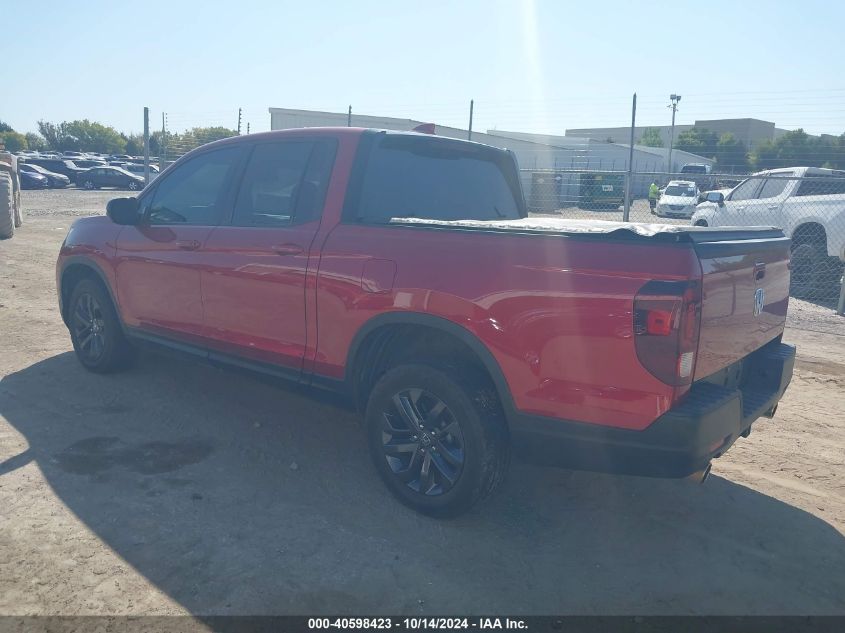 2021 Honda Ridgeline Awd Sport VIN: 5FPYK3F12MB015919 Lot: 40598423