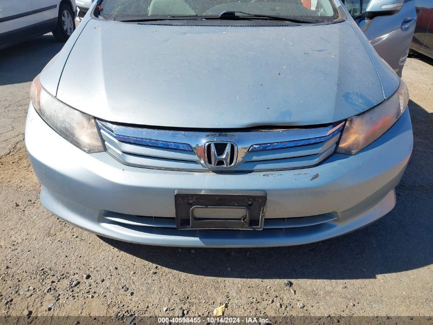 2012 Honda Civic Hybrid VIN: JHMFB4F23CS008587 Lot: 40598455