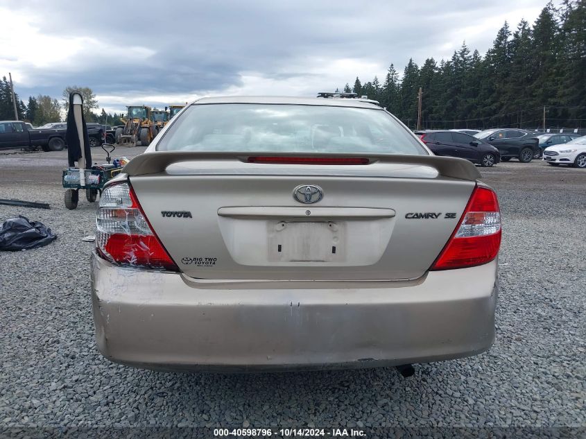 2004 Toyota Camry Se VIN: 4T1BE30K54U936543 Lot: 40598796