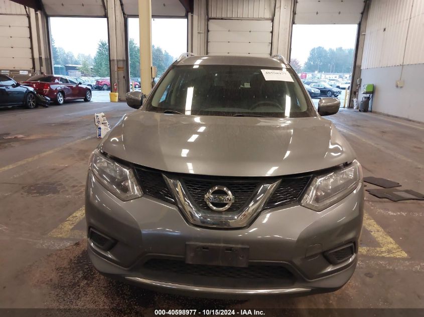 2016 Nissan Rogue S VIN: KNMAT2MV3GP625457 Lot: 40598977