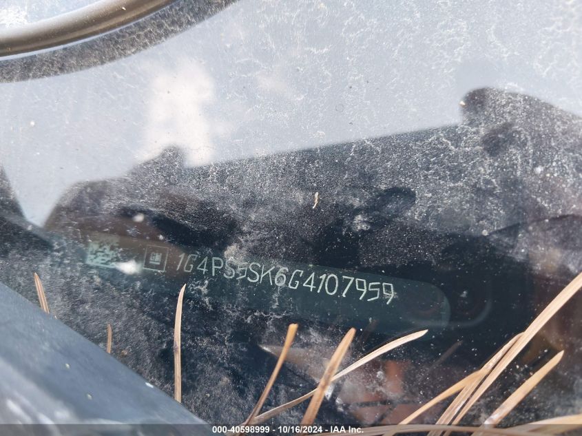 2016 Buick Verano Leather Group VIN: 1G4PS5SK6G4107959 Lot: 40598999