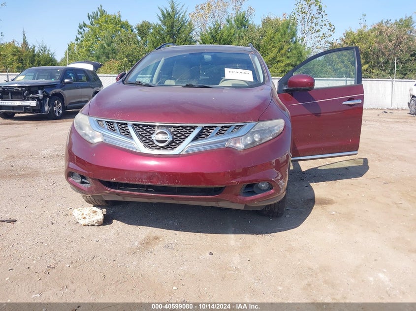2012 Nissan Murano Le VIN: JN8AZ1MUXCW109679 Lot: 40599080