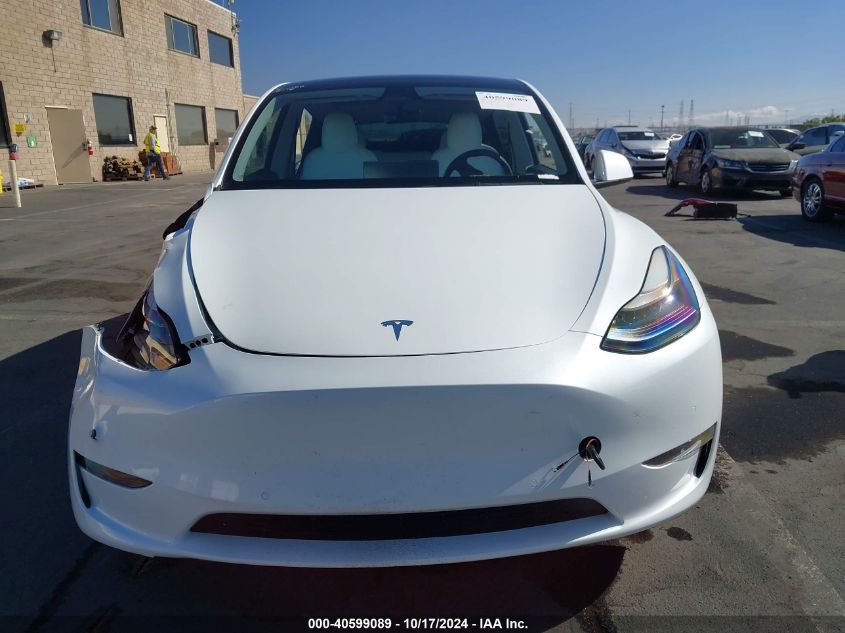 2022 Tesla Model Y Performance Dual Motor All-Wheel Drive VIN: 7SAYGDEFXNF407340 Lot: 40599089