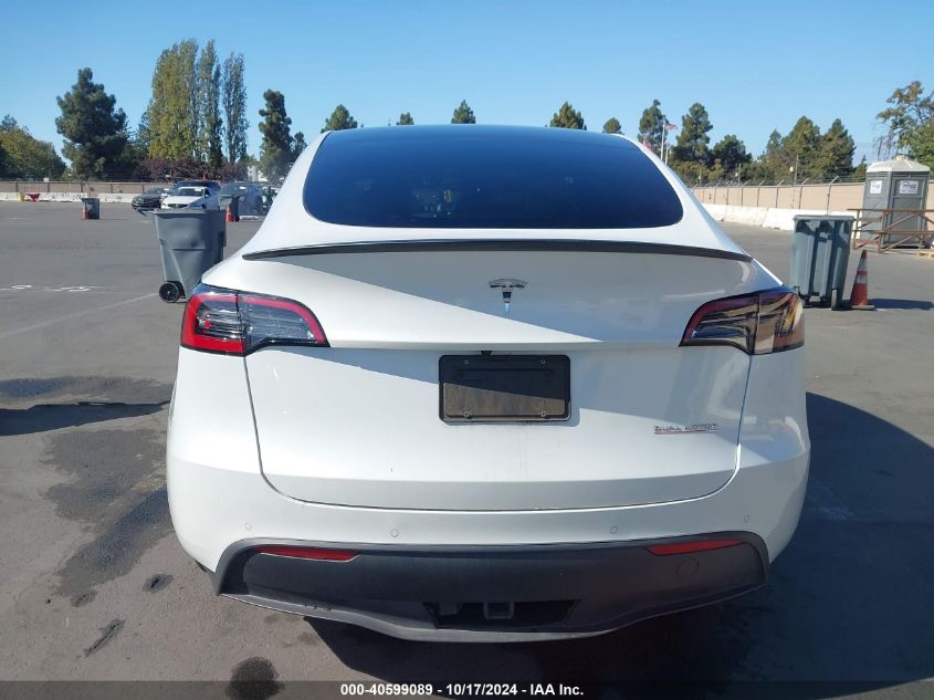 2022 Tesla Model Y Performance Dual Motor All-Wheel Drive VIN: 7SAYGDEFXNF407340 Lot: 40599089