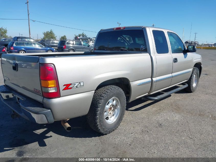 2002 GMC Sierra 1500 Sle VIN: 2GTEK19T521306587 Lot: 40599100