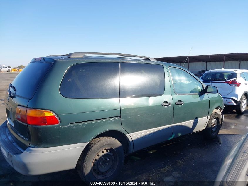 2000 Toyota Sienna Le VIN: 4T3ZF13C1YU290774 Lot: 40599139