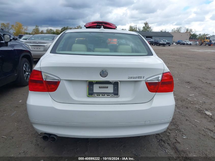 2006 BMW 325I VIN: WBAVB17536NK34827 Lot: 40599222