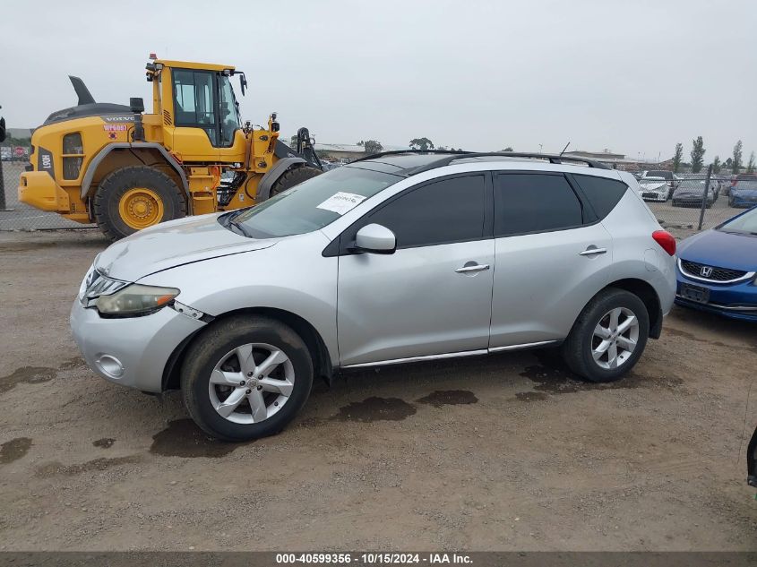 2009 Nissan Murano Sl VIN: JN8AZ18U49W020564 Lot: 40599356