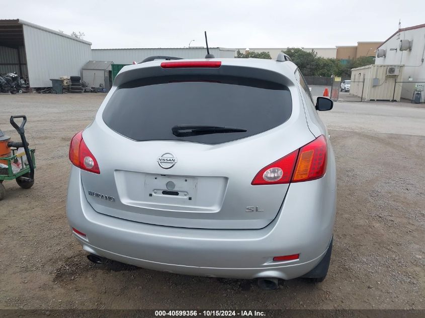 2009 Nissan Murano Sl VIN: JN8AZ18U49W020564 Lot: 40599356