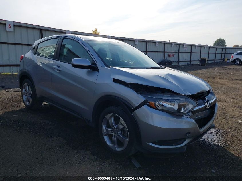 2018 Honda Hr-V Lx VIN: 3CZRU6H37JG713837 Lot: 40599465